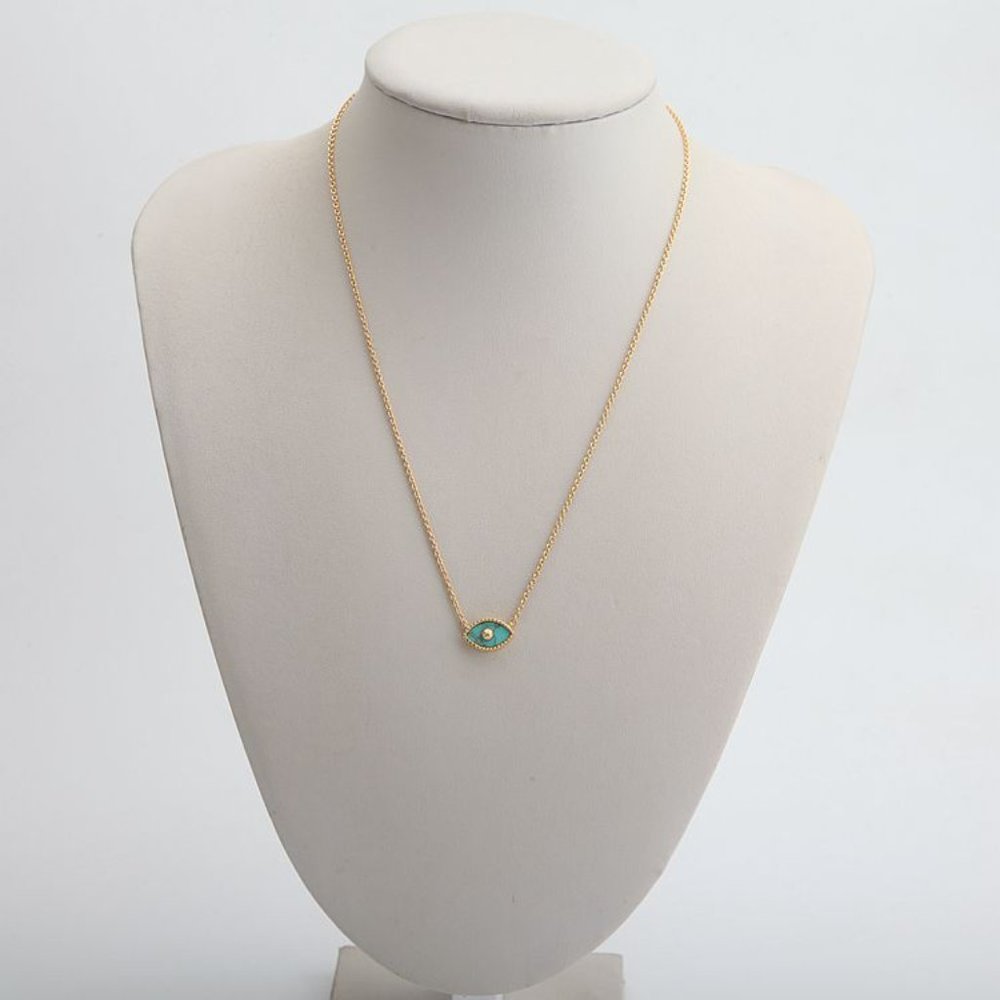 TORY BURCH EVIL EYE PENDANT NECKLACE